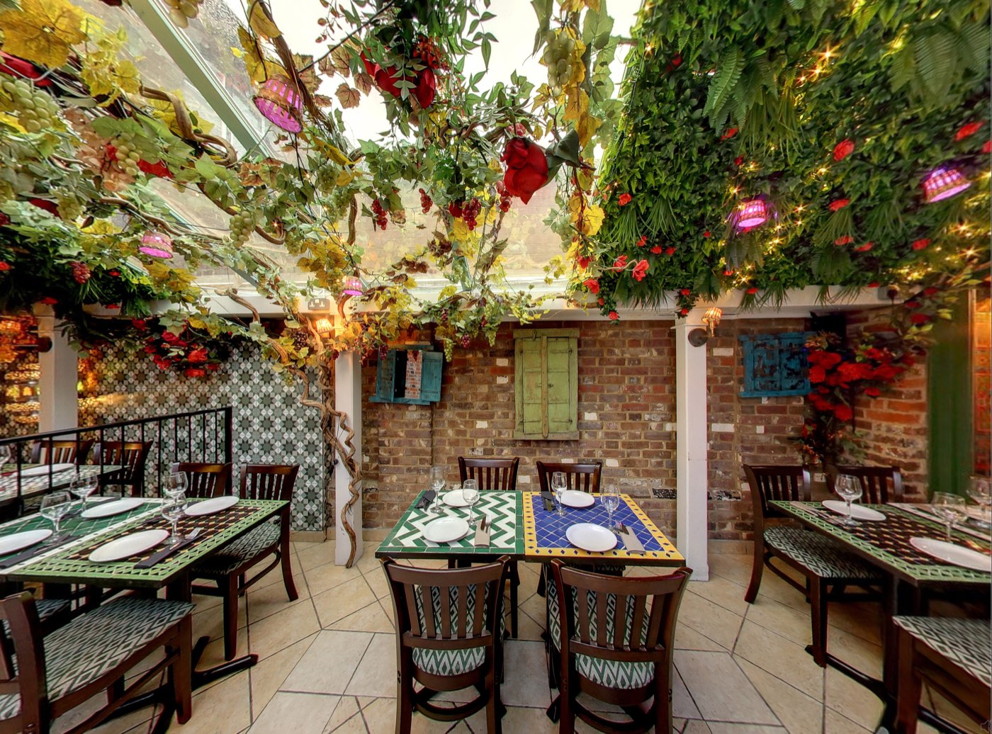 The garden room at Tarboush Tring, Mediterranean restaurant in Tring, Hertfordshire