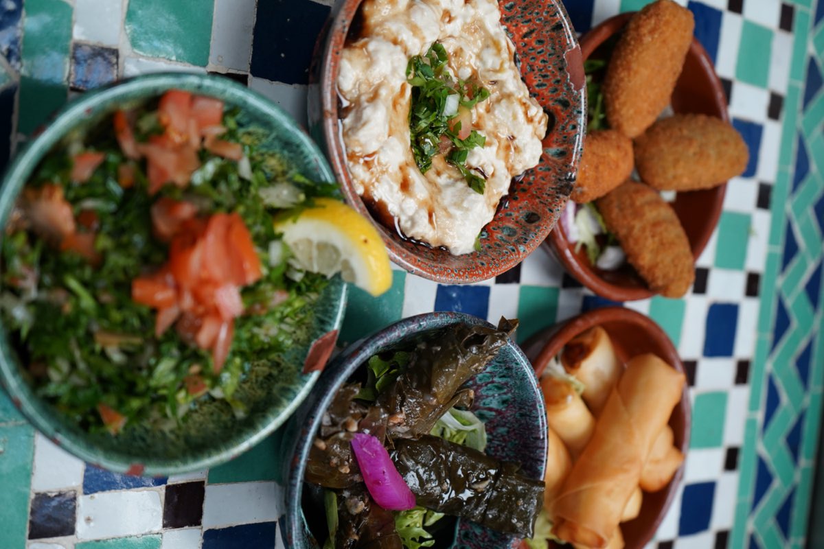 Lebanese dish at Tarboush Tring, Lebanese restaurant in Tring, Hertfordshire
