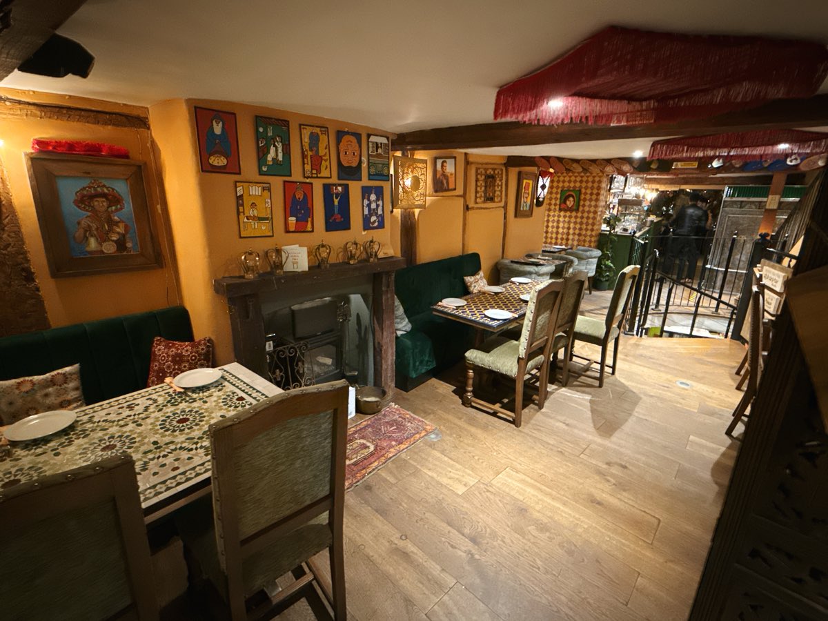 Inside Tarboush Tring, Lebanese & Mediterranean restaurant in Tring