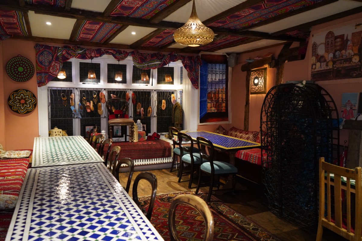 Inside Tarboush Tring, Lebanese & Mediterranean restaurant in Tring